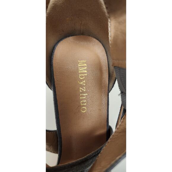 Women's Open Toe Strappy High Heel Sandals Dress Shoes Color Gray Size 8.5M - Picture 7 of 8